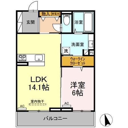 鮎喰駅 徒歩13分 3階の物件間取画像